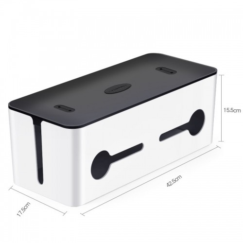 Ugreen cable organizer box box for slats L 42.5x17.5x15.5cm black and white (LP110) image 3