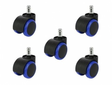 Iso Trade Office chair wheels - 5 pcs - blue (13988-0)