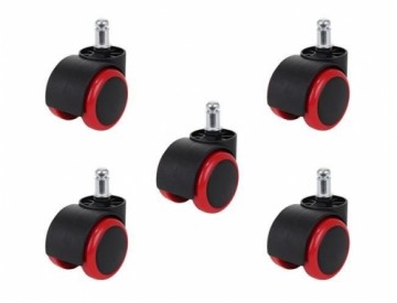 Iso Trade Office chair wheels - 5 pcs - red (13987-0)