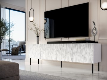 Halmar JUNGLE TV stand white mat/ white mat