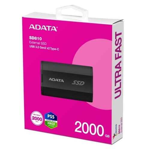 External SSD|ADATA|SD810|2TB|USB-C|Write speed 2000 MBytes/sec|Read speed 2000 MBytes/sec|SD810-2000G-CBK image 5