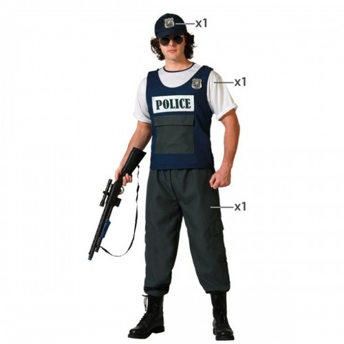 Bigbuy Carnival Svečana odjeća za odrasle Policists image 1
