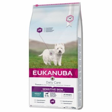 Lopbarība Eukanuba Daily Care Sensitive Skin Pieaugušais Zivs 12 kg