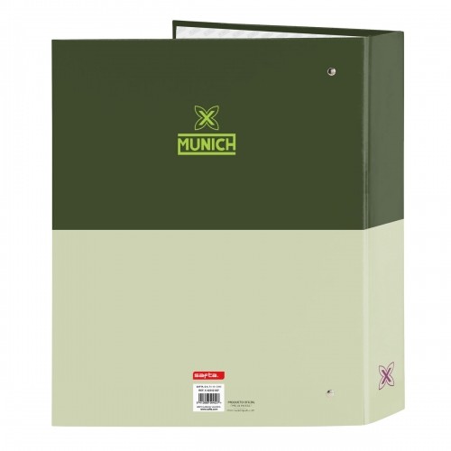 Gredzenveida stiprinājums Munich Bright khaki Zaļš A4 27 x 33 x 6 cm image 2