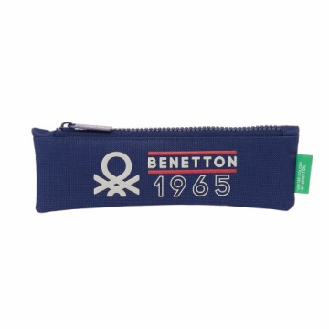 Penālis Benetton Varsity Pelēks Tumši Zils 20 x 6 x 1 cm