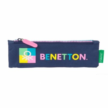 Школьный пенал Benetton Cool Тёмно Синий 20 x 6 x 1 cm
