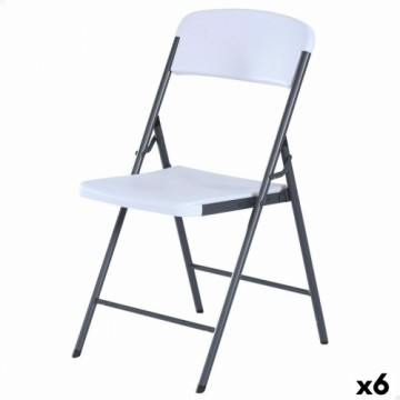 Saliekamais Krēsls Lifetime Balts 47 x 84,5 x 48 cm (6 gb.)
