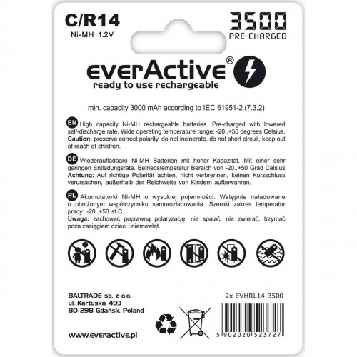 Baterijas EverActive R14/C 1,2 V image 2