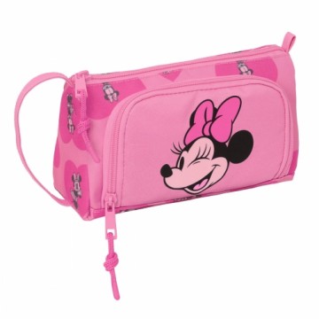 Школьный пенал с аксессуарами Minnie Mouse Loving Розовый 20 x 11 x 8.5 cm (32 Предметы)
