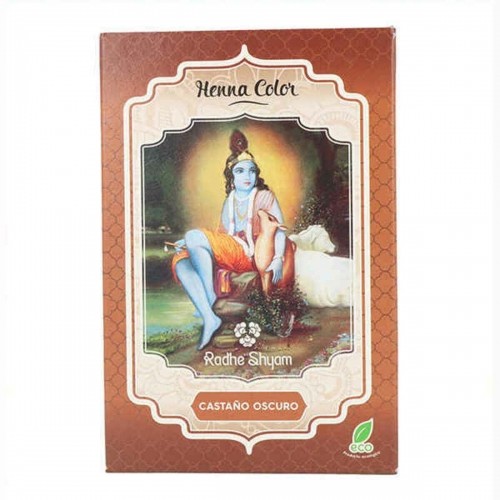 Noturīga Krāsa Radhe Shyam Shyam Henna Henna Pūderēts Tumša kastaņa (100 gr) image 1