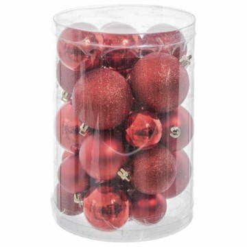 Bigbuy Christmas Ёлочные шарики Красный Пластик Пурпурин 12,5 x 12,5 x 27 cm (27 штук)
