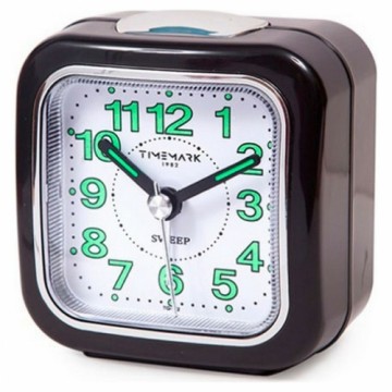Analogais Pulkstenis ar Modinātāju Timemark Melns (7.5 x 8 x 4.5 cm)