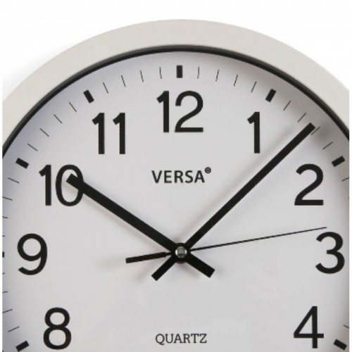 Sienas pulkstenis Versa Balts Plastmasa Kvarca 4,3 x 30 x 30 cm image 2