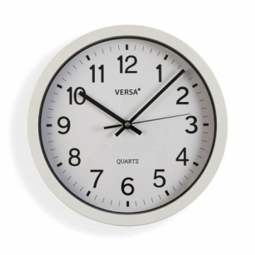 Sienas pulkstenis Versa Balts Plastmasa Kvarca 4,3 x 30 x 30 cm