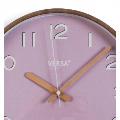 Sienas pulkstenis Versa Rozā Plastmasa Kvarca 4,3 x 30 x 30 cm image 2