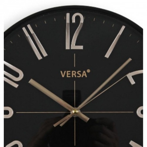 Sienas pulkstenis Versa Melns Bronza Plastmasa Kvarca 4,3 x 30 x 30 cm image 2