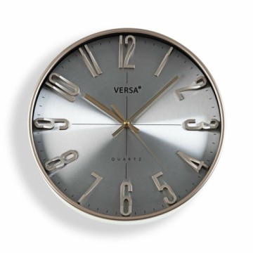 Sienas pulkstenis Versa Sudrabains Plastmasa Kvarca 4,3 x 30 x 30 cm