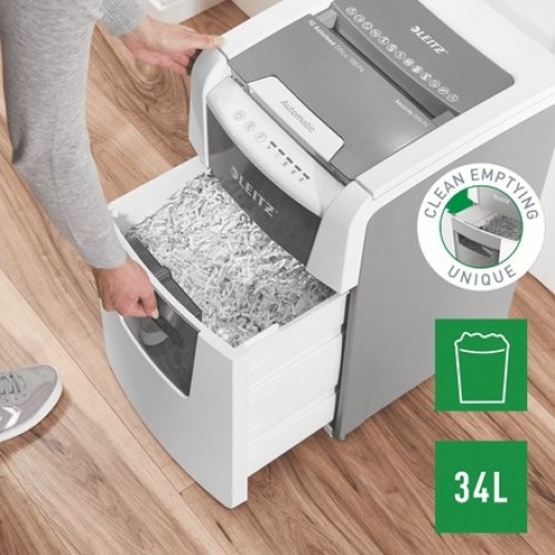 Leitz IQ Autofeed Small Office 100 Automatic Paper Shredder P4 image 2