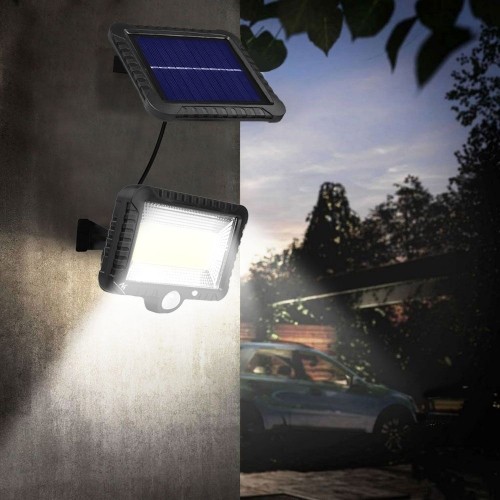 Maclean Energy MCE438 Solar LED Floodlight with motion sensor, IP44, 5W, 400lm, 6000K cold white, lithium battery 1300 mAh, 5.5V DC image 1