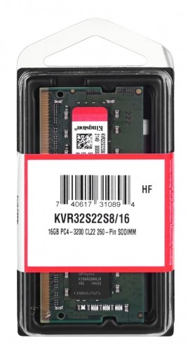 Kingston Technology KVR32S22S8/16 memory module 16 GB 1 x 16 GB DDR4 3200 MHz image 1
