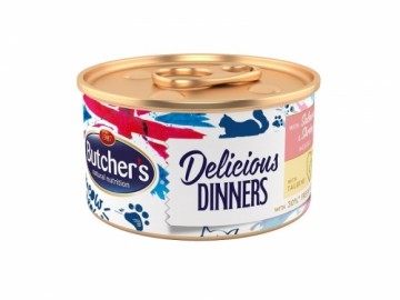 BUTCHER'S Delicious Dinners Salmon and shrimp - wet cat food - 85 g