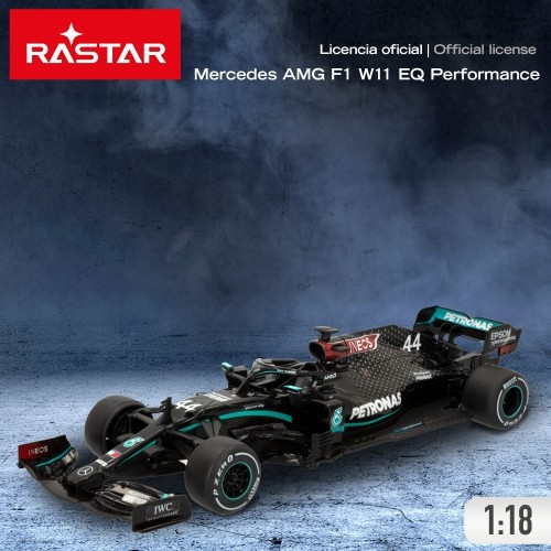 Rastar Radio vadāmā mašīna MERCEDES-AMG F1 W11 EQ PERFOMANCE (black) 1:18 6+ CB46981 image 3
