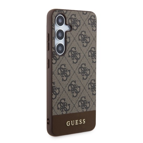 Guess 4G Stripe Case for Samsung Galaxy S24 Brown image 3