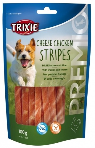TRIXIE Premio Stripes Cheese Chicken Stripes- Dog treat - 100g image 1