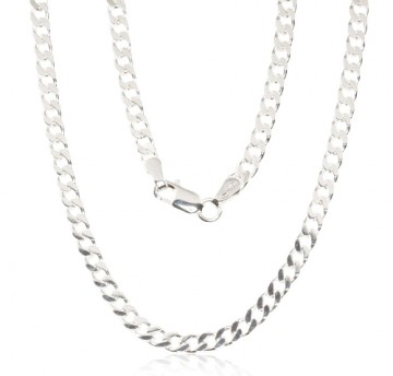 Серебряная цепочка Картье 3.5 мм, алмазная обработка граней #2400100, Серебро 925°, длина: 60 см, 16.9 гр.