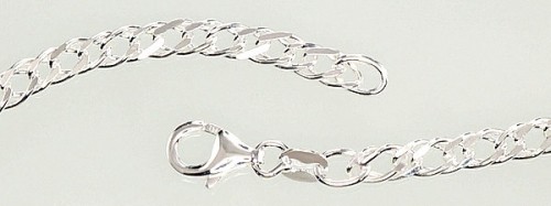 Серебряная цепочка Ромб 4 мм, алмазная обработка граней #2400098, Серебро 925°, длина: 55 см, 12.5 гр. image 2