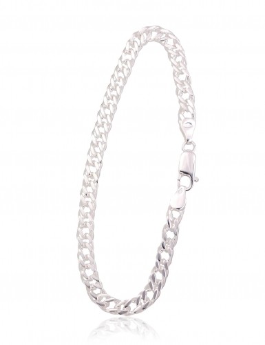 Серебряная цепочка Ромб 5.5 мм, алмазная обработка граней #2400090-bracelet, Серебро 925°, длина: 22 см, 8.9 гр. image 1