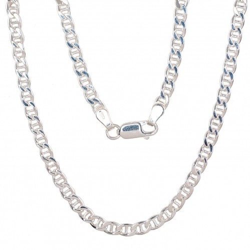 Серебряная цепочка Марина 3.9 мм, алмазная обработка граней #2400080, Серебро 925°, длина: 50 см, 12.2 гр. image 1
