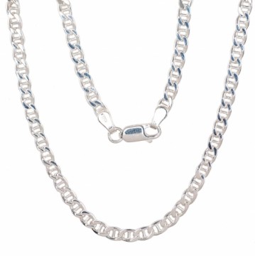 Серебряная цепочка Марина 3.9 мм, алмазная обработка граней #2400080, Серебро 925°, длина: 50 см, 12.2 гр.