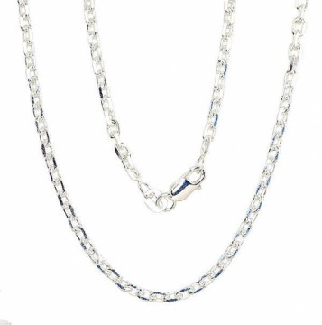 Серебряная цепочка Якорное 3 мм, алмазная обработка граней #2400076, Серебро 925°, длина: 65 см, 13.4 гр.