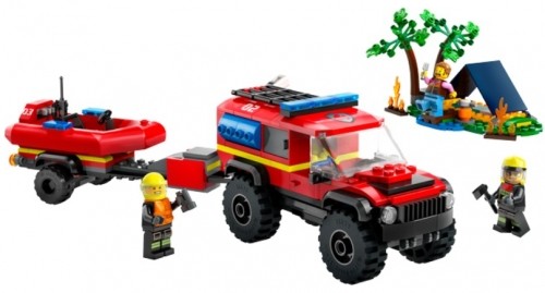 LEGO 60412 4x4 Fire Truck with Rescue Boat Konstruktors image 2
