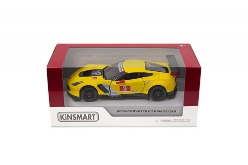 KINSMART Miniatūrais modelis - 2016 Corvette C7.R Race Car, izmērs 1:36 image 1
