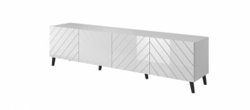 Cama Meble RTV cabinet ABETO 200x42x52 white/gloss white