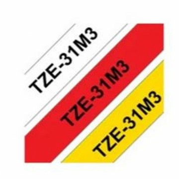 Laminēta lente iekārtu marķēšanai Brother TZE31M3 Melns 12 mm