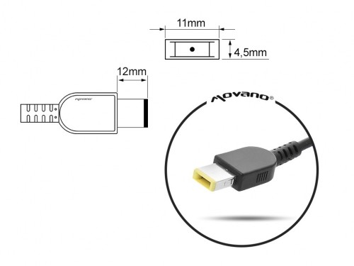 notebook charger mitsu 20v 4.5a (prostokątny 11.0x4.5 pin - Yoga) - lenovo 90W image 2