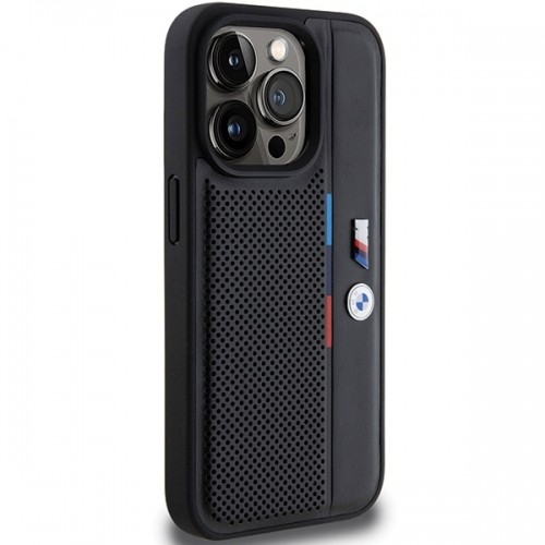 BMW BMHCP15X23PUPVK iPhone 15 Pro Max 6.7" czarny|black hardcase Perforated Tricolor Line image 4