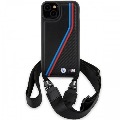 BMW BMHCP15S23PSVTK iPhone 15 | 14 | 13 czarny|black hardcase M Edition Carbon Tricolor Lines & Strap image 2