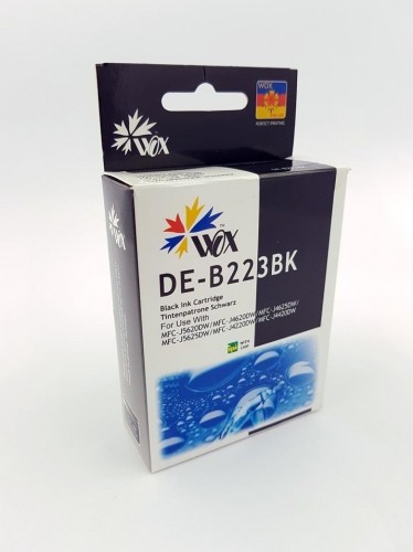 Ink cartridge Wox Black Brother LC 223BK  replacement LC223Bk  (1700 A4 pages according to the standard ISO/IEC 24711) image 1