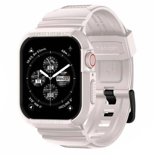 Spigen Rugged Armor Pro case for Apple Watch 4 | 5 | 6 | 7 | 8 | 9 | SE (44 | 45 mm) - beige image 1