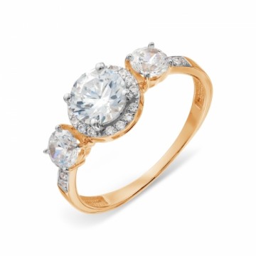 Gemmi Золотое кольцо с бриллиантами и топазом