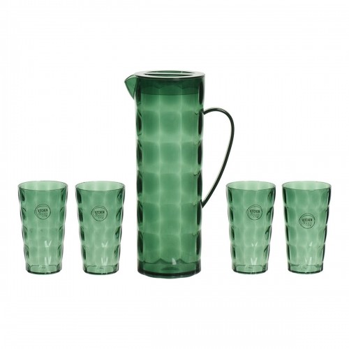 Glasses and pitcher set EDM 827051 Pārstrādājama plastmasa Zaļš 5 Daudzums image 1