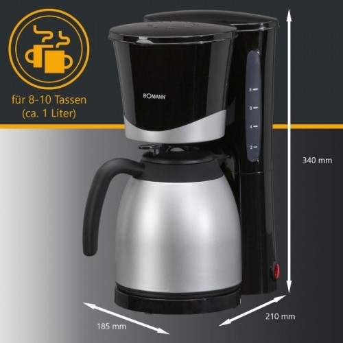 Bomann thermal coffee machine KA168, black image 5