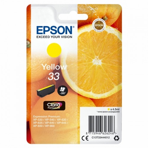 Saderīgs tintes kārtridžs Epson C13T33444012 Dzeltens image 1