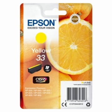 Картридж с Совместимый чернилами Epson C13T33444012 Жёлтый