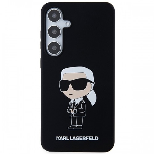 Karl Lagerfeld KLHCS24MSNIKBCK S24+ S926 hardcase czarny|black Silicone Ikonik image 3