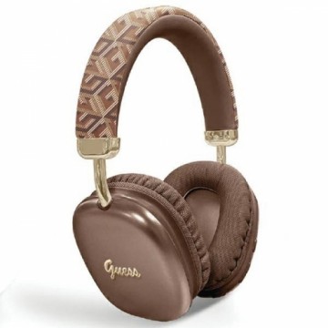 Guess słuchawki nauszne Bluetooth GUBHK1GCTCSW brązowy|brown Gcube Metallic Script Logo